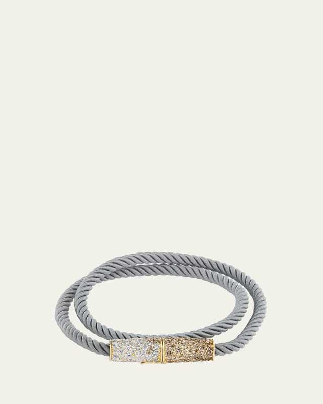 Silk Wrap Bracelet with Diamonds